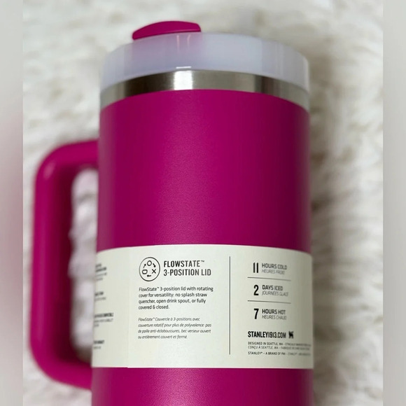 Stanley Tumbler Fuchsia QUENCHER H2.0 FLOWSTATE 40 OZ - Picture 8 of 15